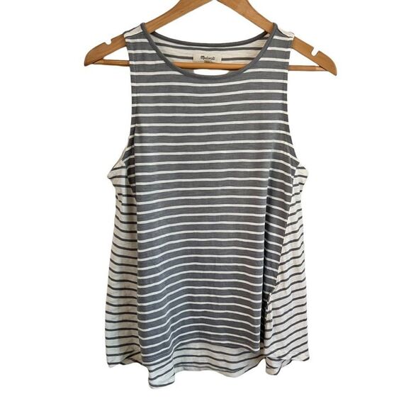 Madewell Forward-Seam Tank Top in Stripe - Size Small Classic - Picture 3 of 10